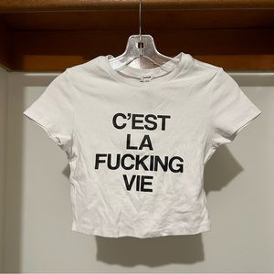 NWT C’est la vie cropped top size medium from garage
